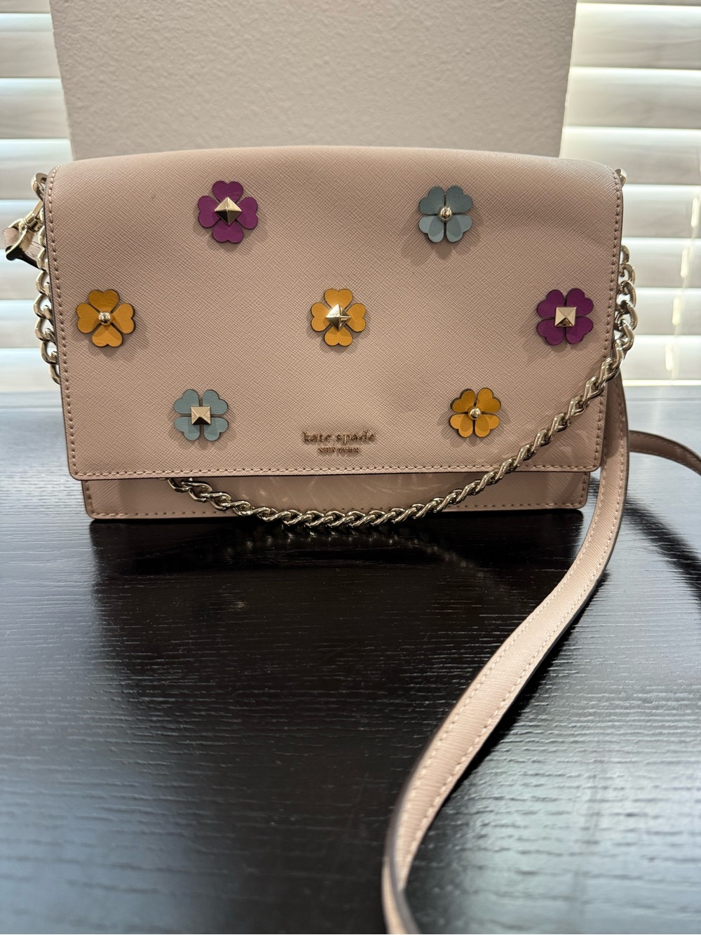 kate spade Pale Pink Floral Appliqué Crossbody